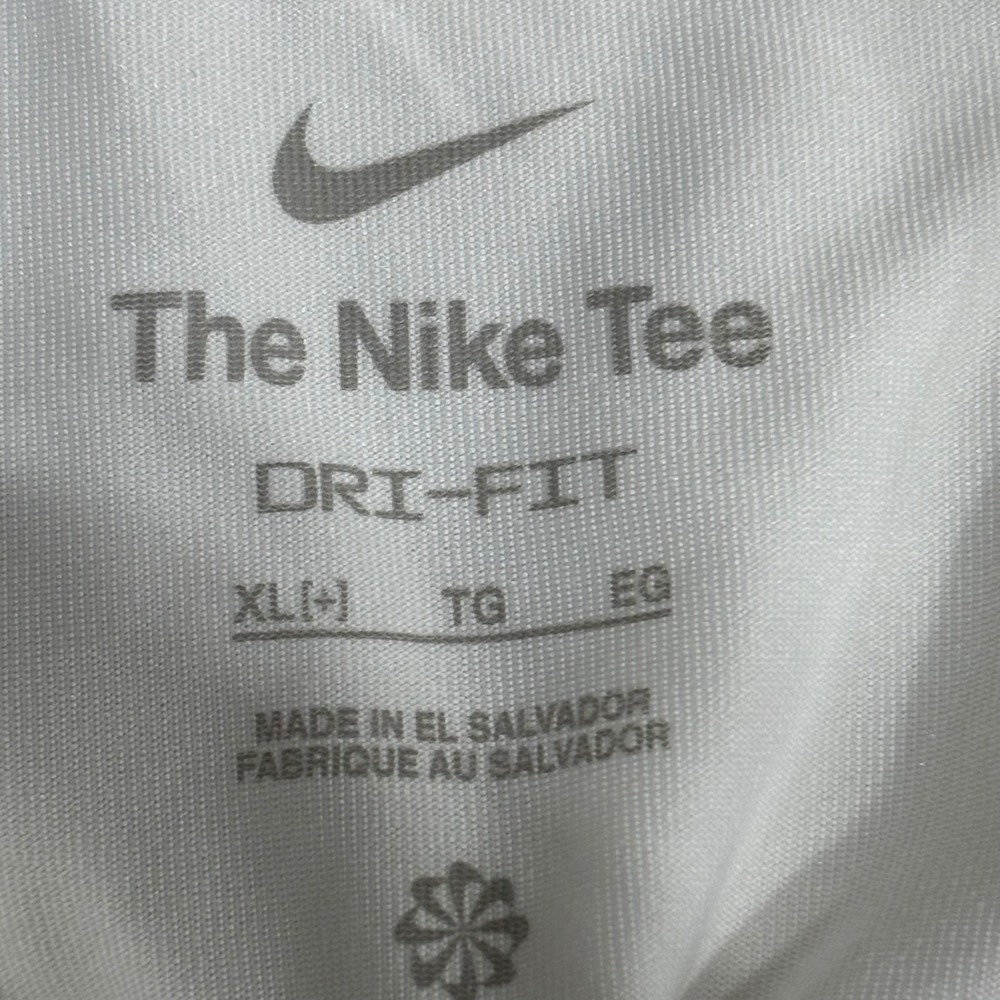 Nike Dri FIT Long Sleeve Athletic Shirt White Black Swoosh Men's XL+ - Picture 9 of 9